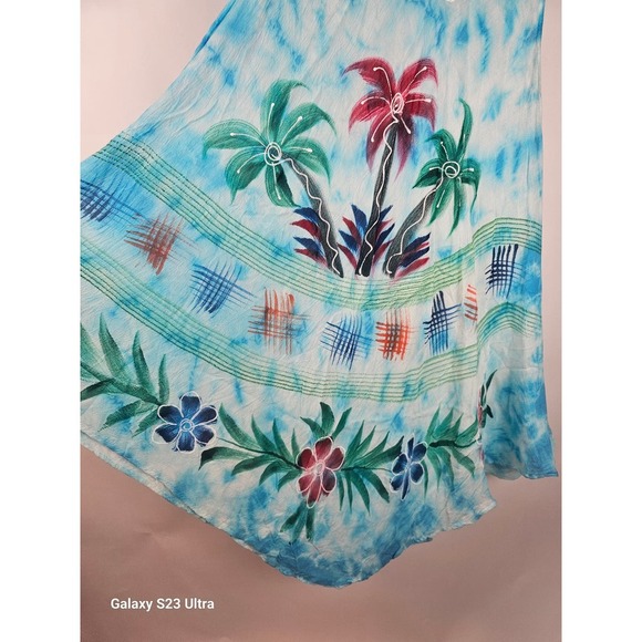 Pineapple, Free Sz, tropical Floral NWOT sundress or beach cover - Picture 2 of 10